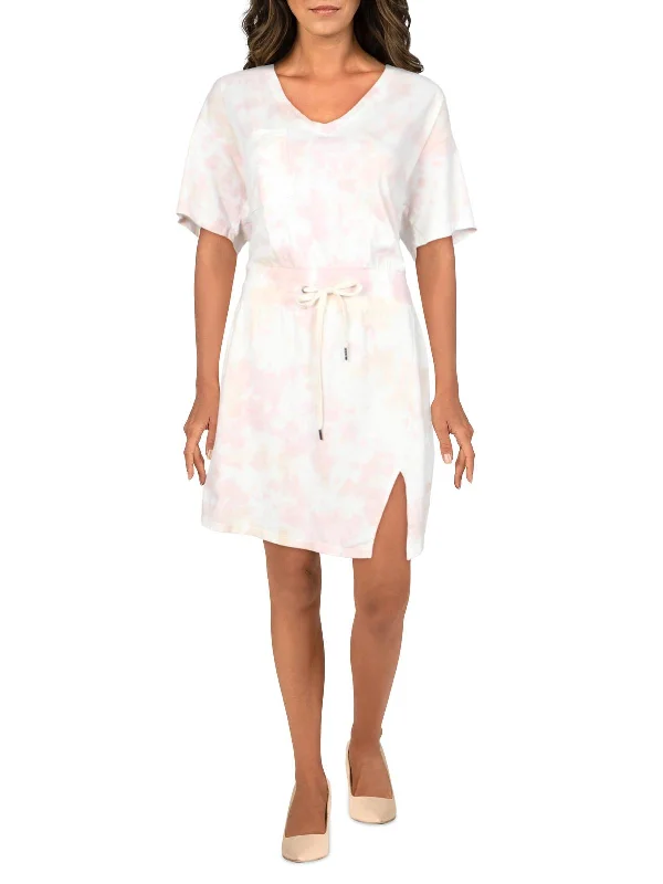 Extra Discounts Womens Tie-Dye V-Neck T-Shirt Dress