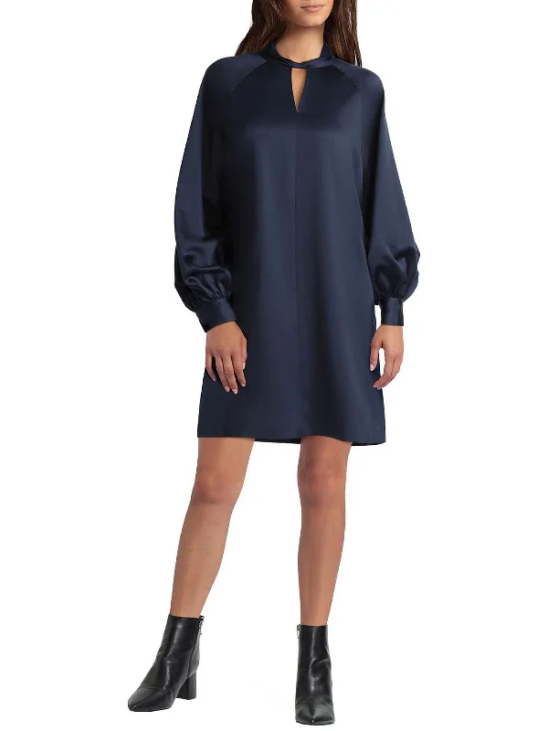 Can't Miss Womens Satin Short Tunic Dress