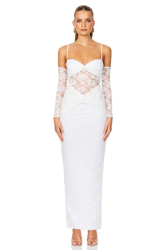 Price Reduction Nookie Lene Lace Maxi Dress - White