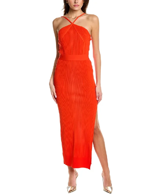 YEAR-End Clearance Hervé Léger Variegated Rib Maxi Dress
