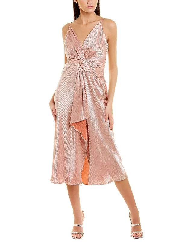 Savings Bonanza Bebe Twisted Front Midi Dress