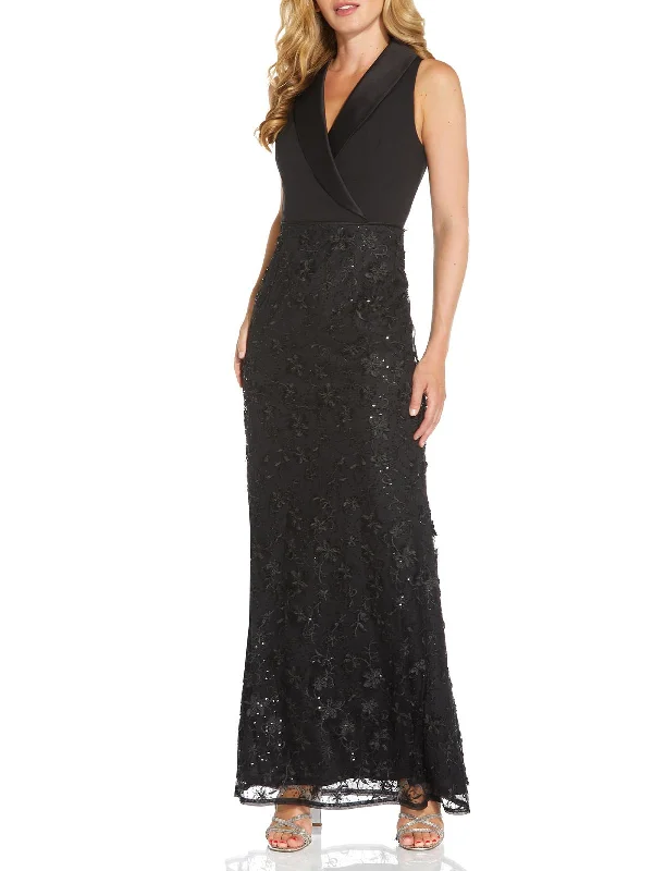 Discount Deals Womens Tuxedo Maxi Evening Dress