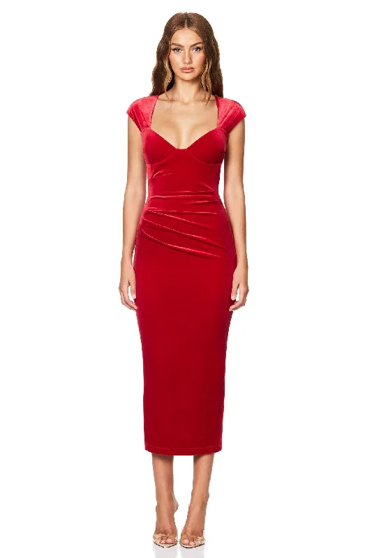 Last Chance Nookie Mystery Midi Dress - Red
