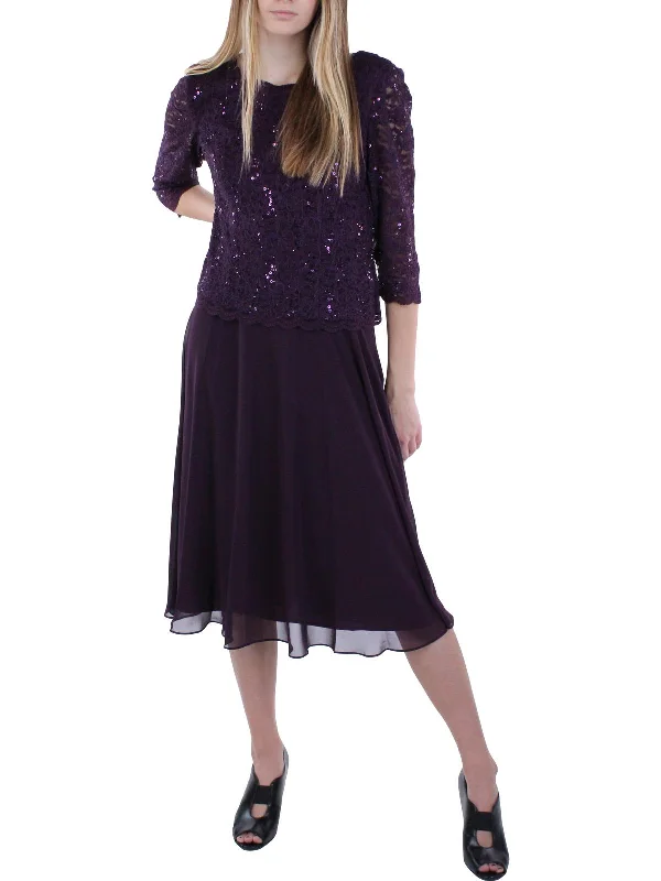 Weekend Flash Sale Womens Lace Sequined Cocktail Dress