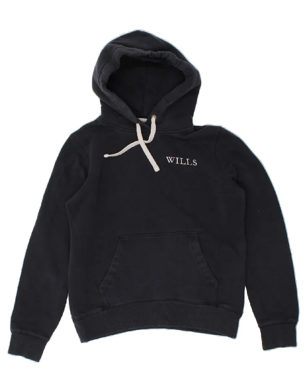 Overstock JACK WILLS Womens Oversized Hoodie Jumper UK 10 Small Navy Blue Cotton