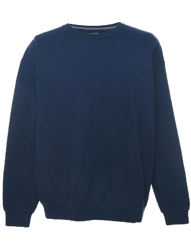 Don’t Miss Out Navy Plain Sweatshirt - XL