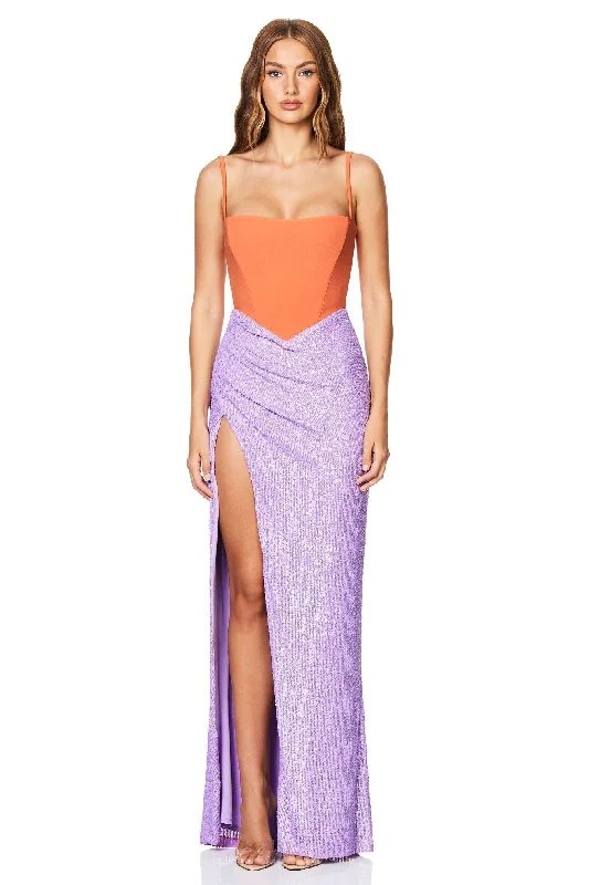 Midnight Sale Nookie Monet Gown - Sunset/Lilac