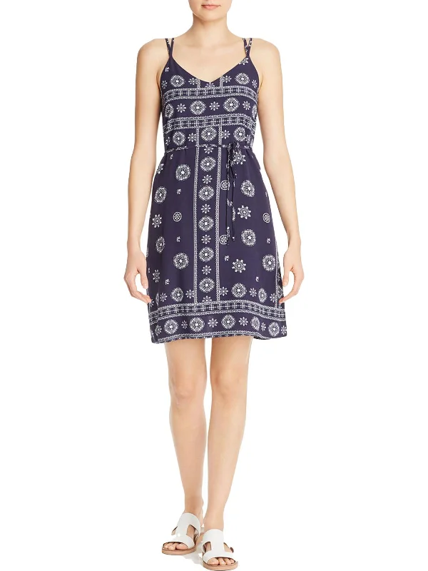 Final Sale Womens Bandana Print Above Knee Shift Dress