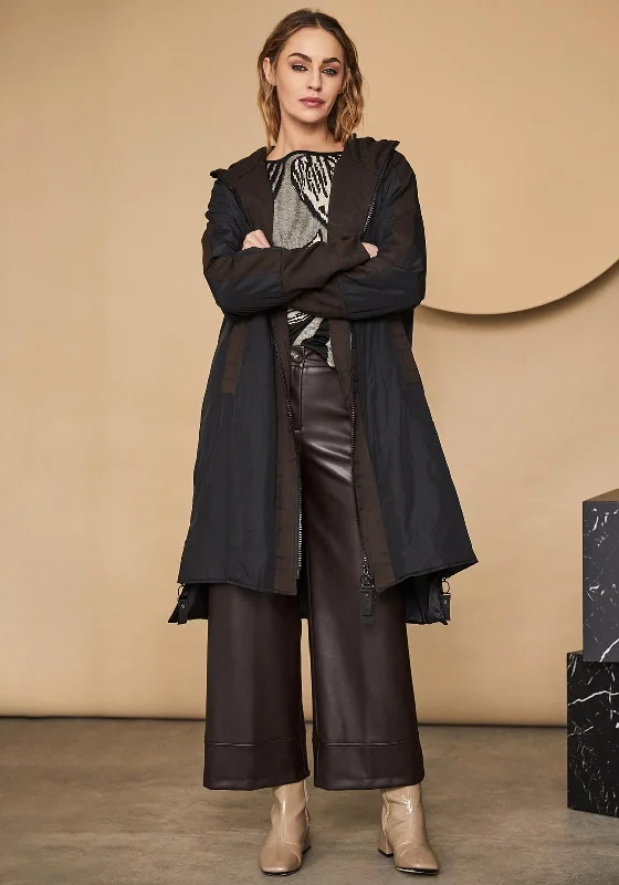 Special Offer Naya Panel Design Oversized Long Jacket, Brown Multi