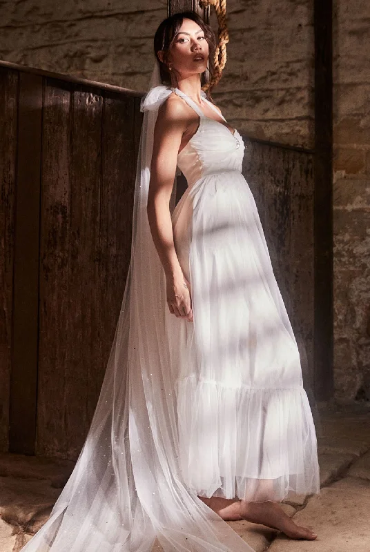 One-DAY Sale Alegria Tulle Maxi Dress White