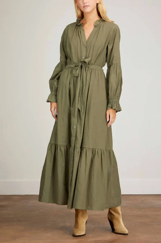 Limited Availability Lark Dress in Dark Sage