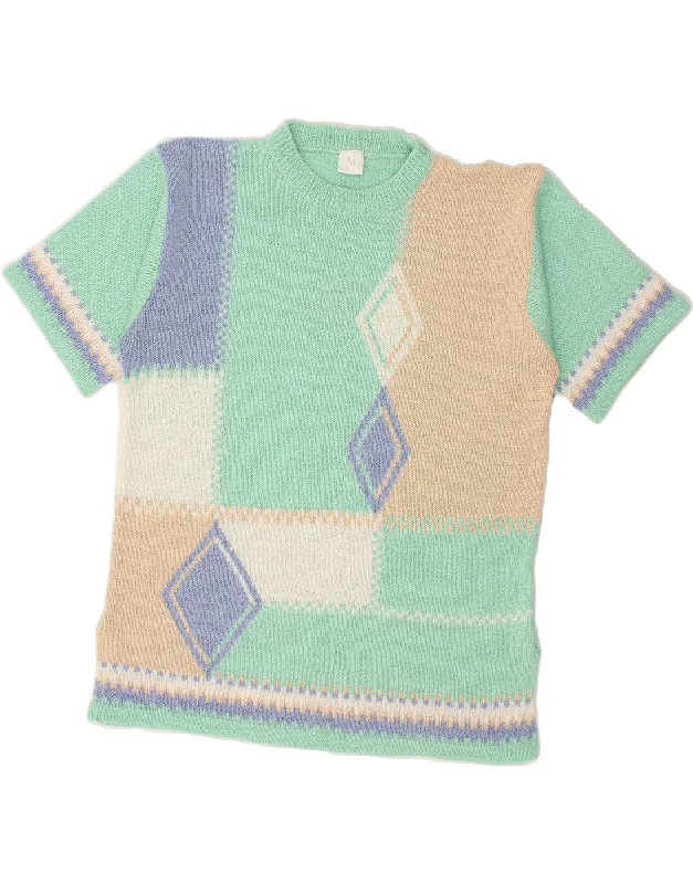 Weekend Flash Sale VINTAGE Womens Short Sleeve Crew Neck Jumper Sweater UK 14 Medium Green Weekend Flash Sale VINTAGE Womens Short Sleeve Crew Neck Jumper Sweater UK 14 Medium Green