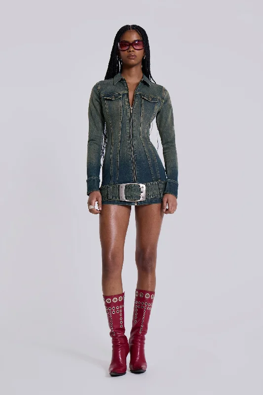 Clearance Event Steel City Denim Mini Dress