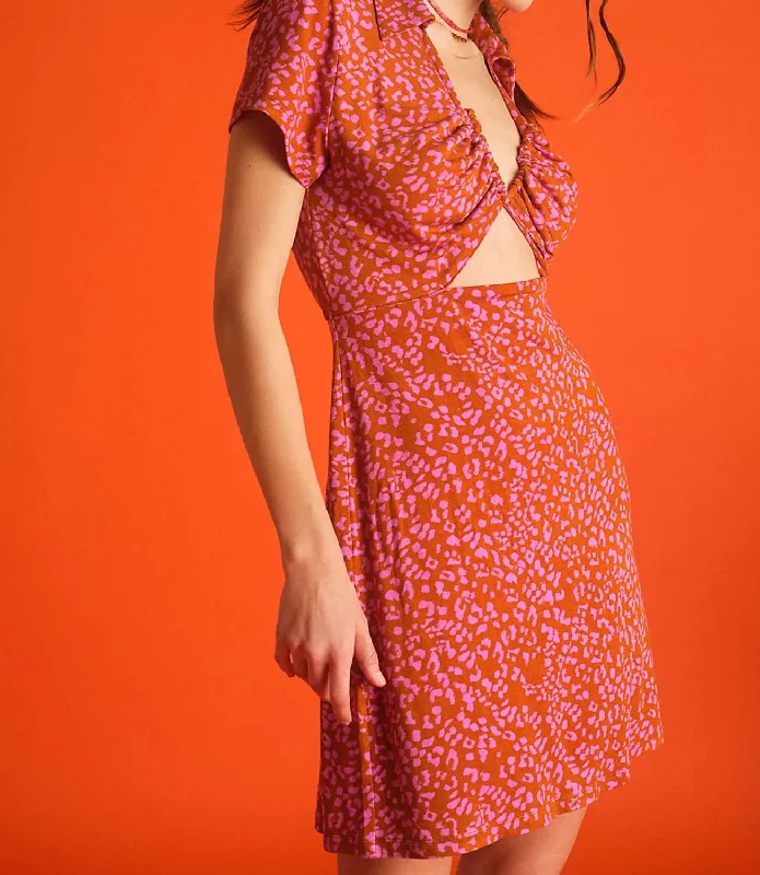 Value Deals Marsaille Mini Dress in Rust Combo