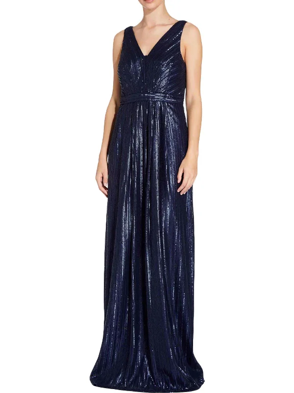 Limited Availability Jade Womens Sequined Sleeveless Evening Dress