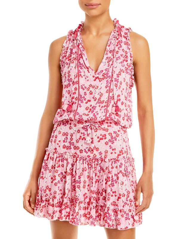 Overstock Womens Printed Sleeveless Mini Dress