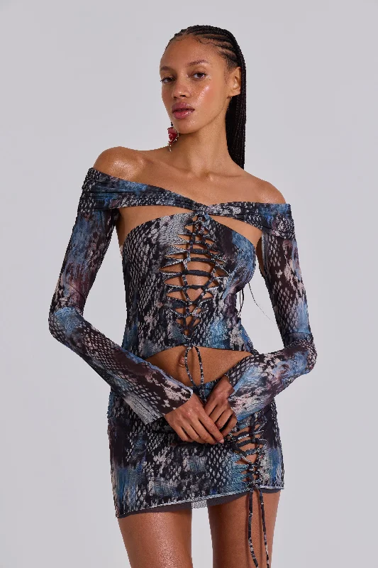 Discount Deals Bianca Macrame Mesh Mini Dress