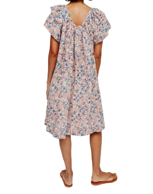 Limited Time Offer Seville Ruffle Dress In Geranium
