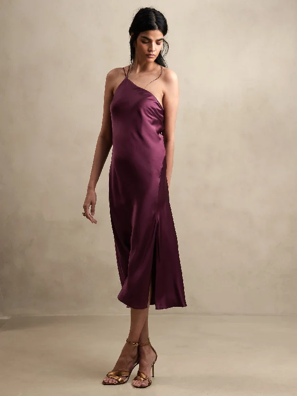 Can't Be Beat Divine Silk One-Shoulder Dress