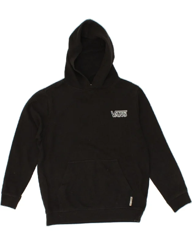 Quick Sale VANS Womens Graphic Hoodie Jumper UK 14 Medium Black