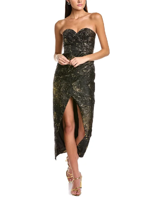 Bonus Savings Black by Bariano Capri Strapless Wrap Gown