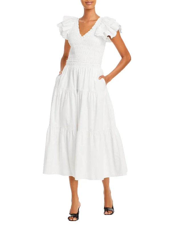 Stock Clearance Heidi Womens Cotton Long Midi Dress