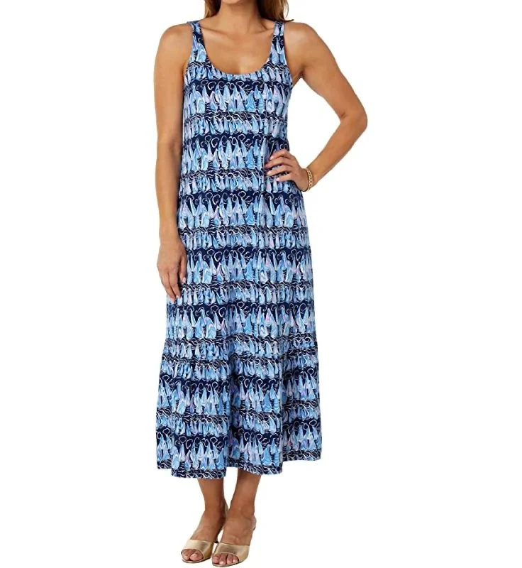 Discount Deals Martins Midi Dress in Sails And Stripes