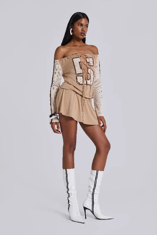 Closeout Maia Lace Up Mini Dress