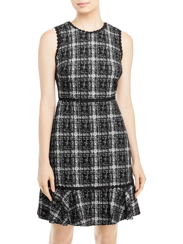 Reduced Prices Womens Window Pane Midi Sheath Dress