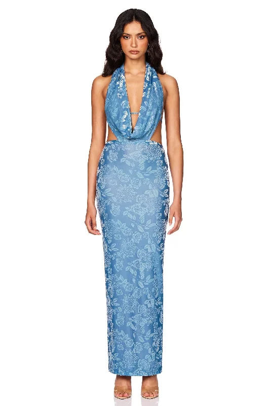 Exclusive Access Nookie Isabella Maxi Dress - Dusty Blue