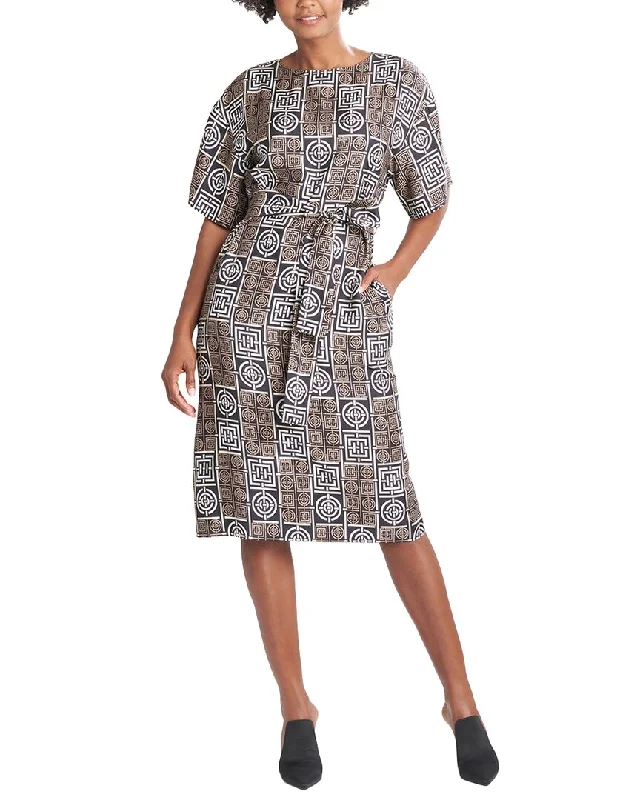 Deal of the Week Natori Belted Silk-Blend T-Shirt Dress