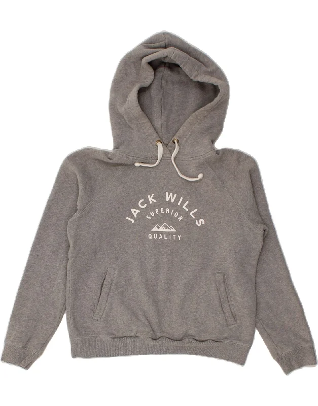 Price Reduction JACK WILLS Womens Graphic Crop Hoodie Jumper UK 10 Small Grey Cotton Price Reduction JACK WILLS Womens Graphic Crop Hoodie Jumper UK 10 Small Grey Cotton