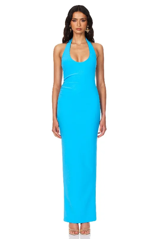 Get It Before It’s Gone Nookie Natalia Halter Maxi Dress - Turquoise