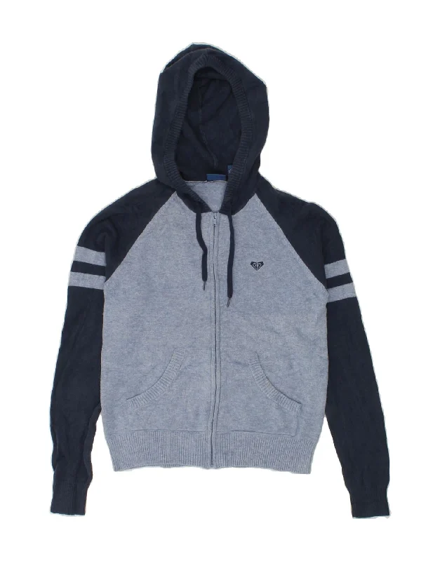 Don’t Miss Out ROXY Womens Hooded Jumper Sweater UK 12 Medium Blue Colourblock Cotton Don’t Miss Out ROXY Womens Hooded Jumper Sweater UK 12 Medium Blue Colourblock Cotton
