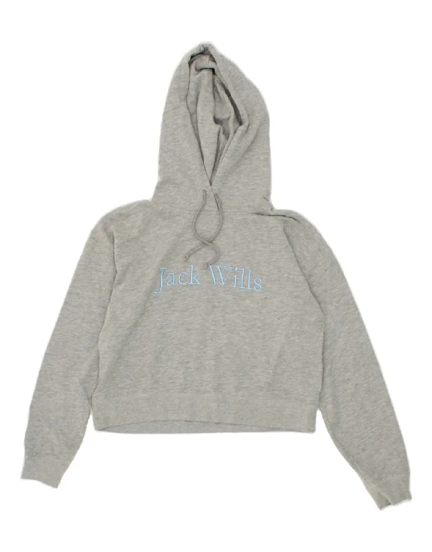 Time-Limited Offer JACK WILLS Womens Crop Graphic Hoodie Jumper UK 8 Small Grey Flecked Time-Limited Offer JACK WILLS Womens Crop Graphic Hoodie Jumper UK 8 Small Grey Flecked