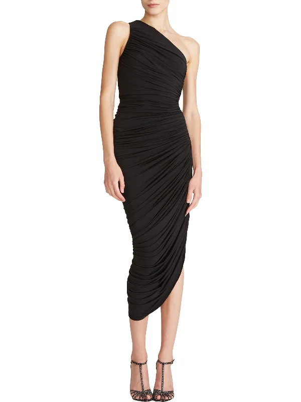 Buy Now Reia Womens One Shoulder Asymmetric Hem Cocktail and Party Dress