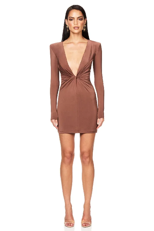 Savings Galore Nookie Legacy Mini Dress - Cognac