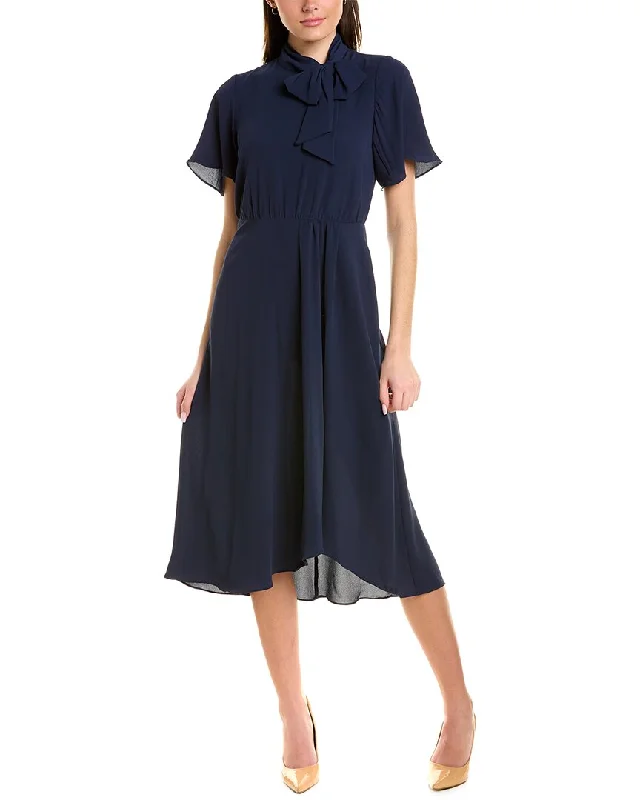 Buy Now London Times Bubble Crepe Midi Dress