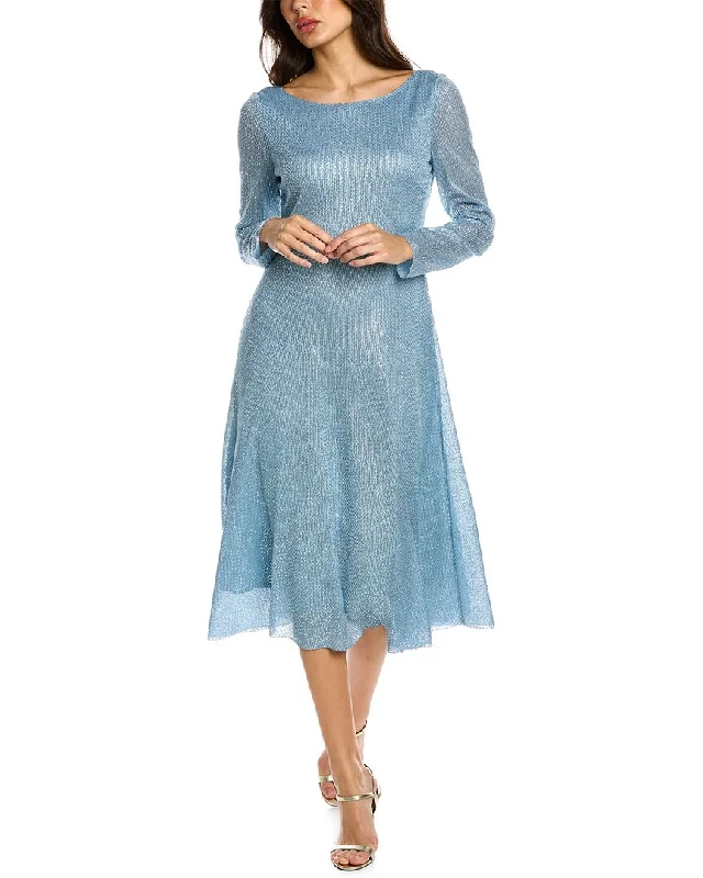 Deal Alert St. John Silk-Blend Lined Midi Dress