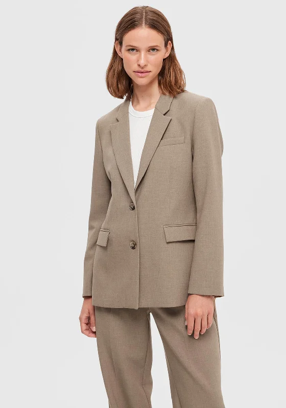 Anniversary Sale Selected Femme Rita Classic Blazer, Camel