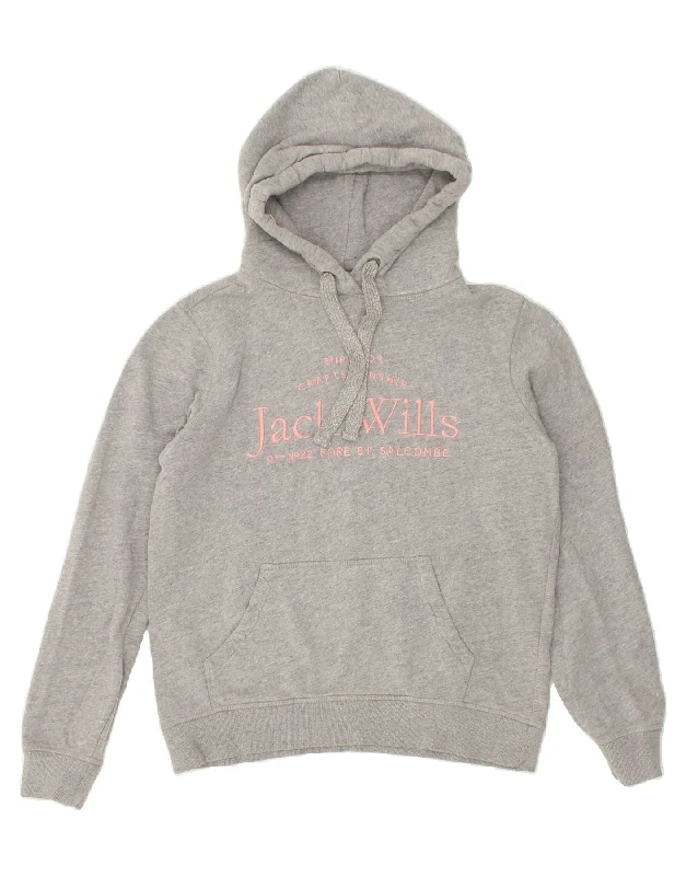 Referral Discount JACK WILLS Womens Oversized Graphic Hoodie Jumper UK 10 Small Grey Cotton Referral Discount JACK WILLS Womens Oversized Graphic Hoodie Jumper UK 10 Small Grey Cotton