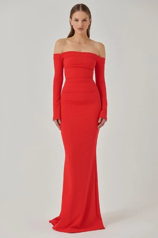 Massive Deals Anita Gown - Cherry Red
