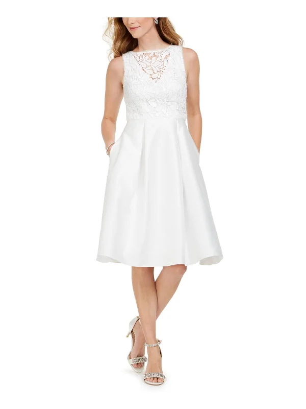 Price Cut Womens Lace Pleated Cocktail Dress