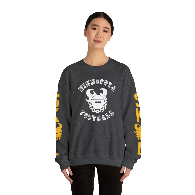 Hurry In Unisex Heavy Blend™ Crewneck - Minnesota Football + Game Day Helmet (Sleeves)