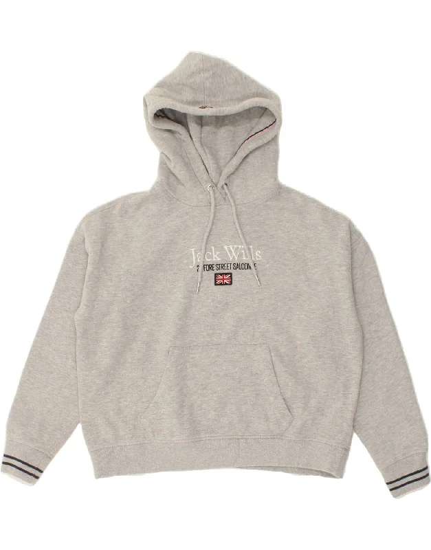 Savings Alert JACK WILLS Womens Oversized Graphic Hoodie Jumper UK 10 Small Grey Cotton Savings Alert JACK WILLS Womens Oversized Graphic Hoodie Jumper UK 10 Small Grey Cotton