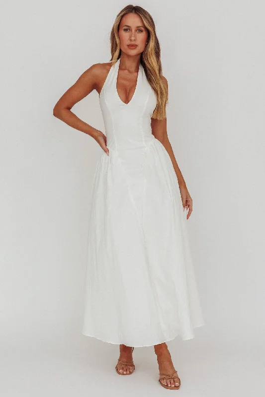 Exclusive Savings El Corazon Halterneck Dress Cream
