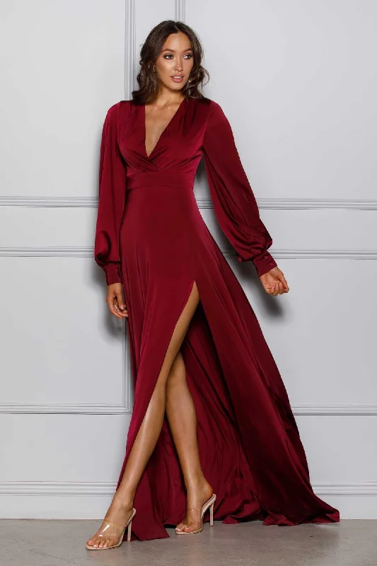 Limited Availability SKYLAR GOWN - WINE
