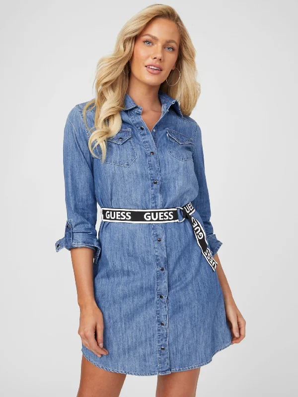 Savings Event Saya Denim Shirtdress