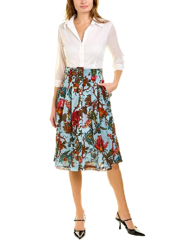Final Markdown Samantha Sung Audrey Contrast Midi Shirtdress