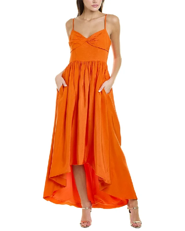 Limited Stock ML Monique Lhuillier Faille Midi Dress